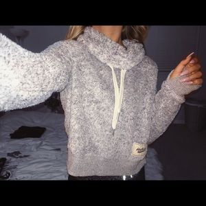 Hollister cozy fleece crop sweater